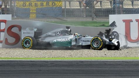 Lewis Hamilton crashes in German GP qualifying - BBC Sport