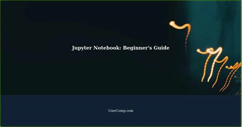 Getting Started with Jupyter Notebook: A Beginner's Guide