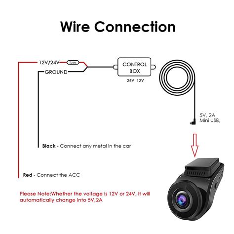 LENOVO Dash Cam Hardwire Kit, Mini USB Port,DC 12V 24V To Max Car Charger Power Cord Cable Kit ...