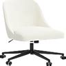 Elbe White Polyester Fabric Desk Chair | Rooms to Go