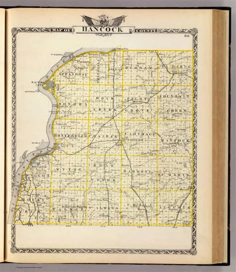 Map of Hancock County.