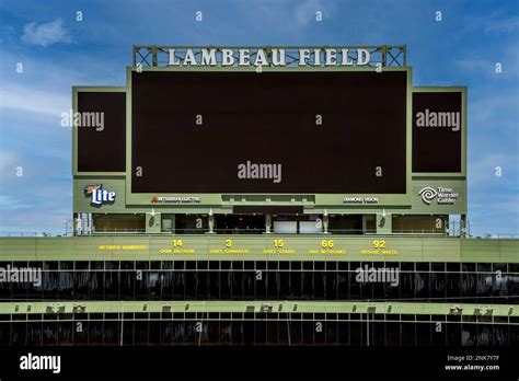 Lambeau Field Scoreboard Green Bay Packers Stock Photo - Alamy