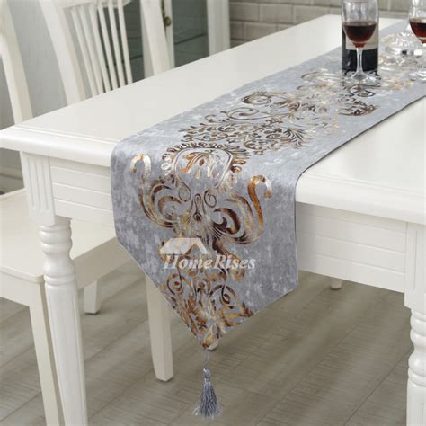 Table Runners Velvet White/Blue/Brown Fall Living Room Best