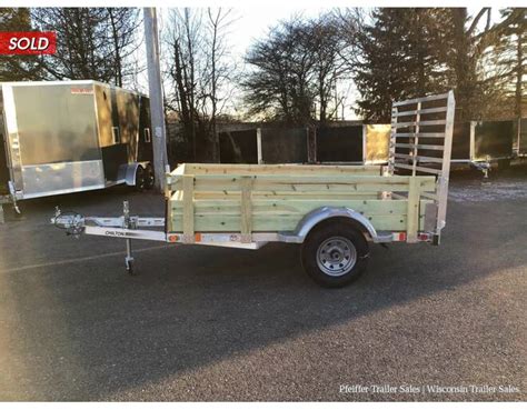 2021 5x8 Chilton Open Aluminum Utility Trailer w/ Wood Sides Model: UT6022-8ASR 5ft X 8ft #63 ...