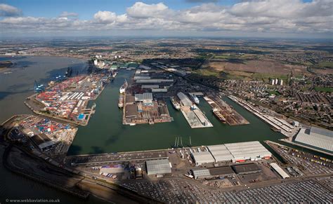 Tilbury Docks, aka Port of Tilbury from the air | aerial photographs of Great Britain by ...