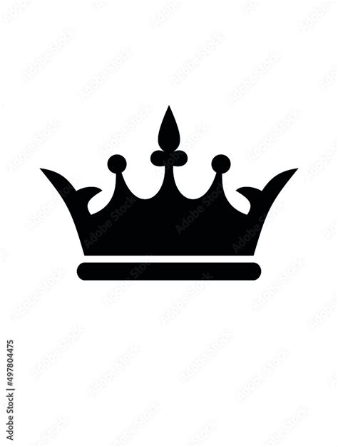 Queen king crown black vector stencil icon.Tiara diadem silhouette ...