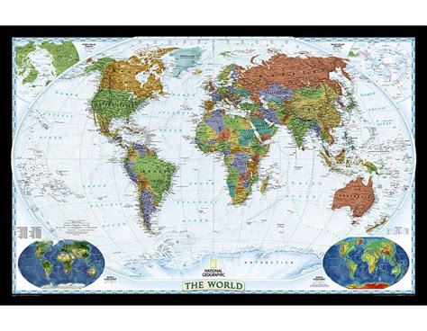 Large Wall Map Of The World National Geographic - Mural Wall