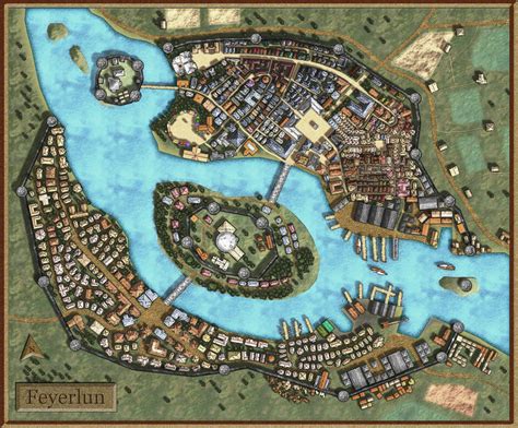 Feyerlun-Fantasy City Map by AvalPenworth on DeviantArt