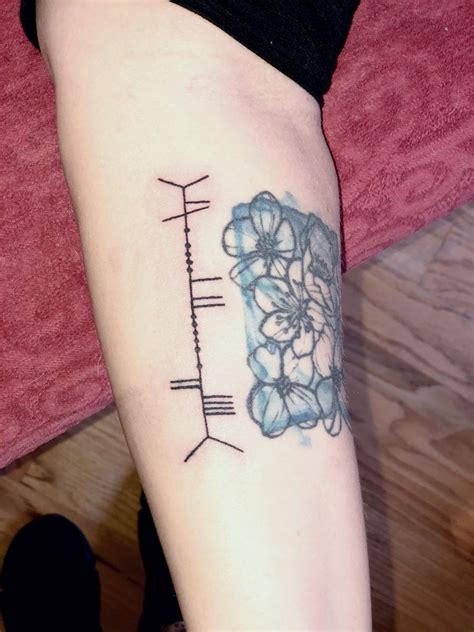 Ogham tattoo design, simple | Ogham tattoo, Fresh tattoo, Tattoos