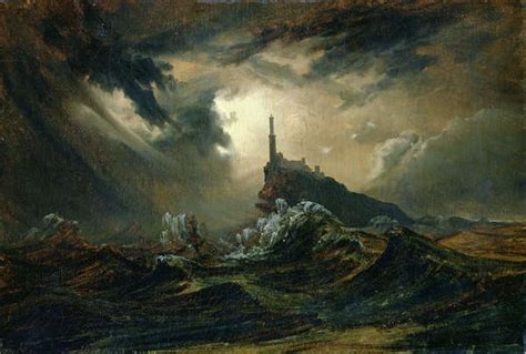 Stormy sea with Lighthouse | Reproductions of famous paintings for your ...