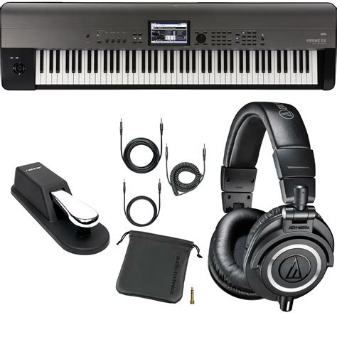 Korg Krome EX 88 – Music Workstation, Audio Technica ATH-M50X, Sustain ...