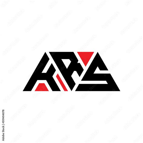 KRS triangle letter logo design with triangle shape. KRS triangle logo ...