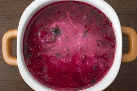 Borsch with sour cream stock image. Image of lunch, mouthwatering ...