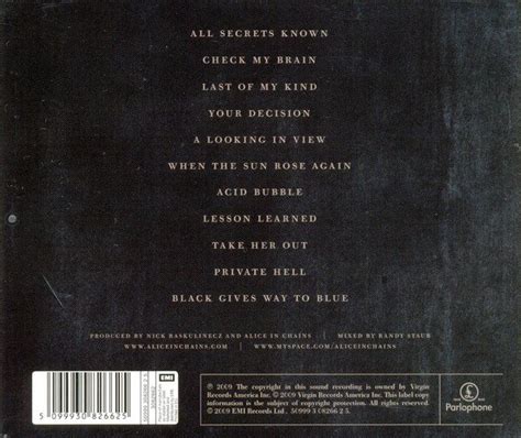 Alice In Chains -Black Gives Way To Blue cd - TPL Records