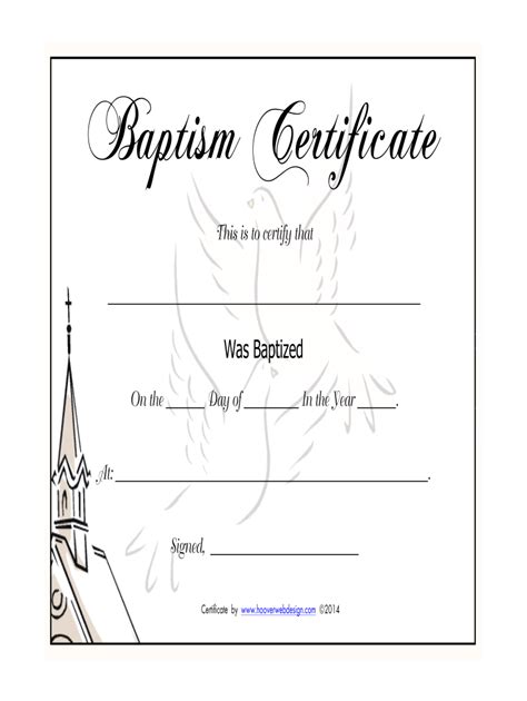 Baptism Certificate - Fill Online, Printable, Fillable, Blank | pdfFiller