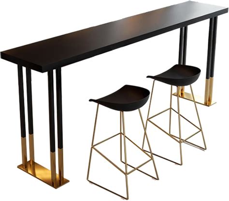 Amazon.com: Modern Bar Table Wood Top Pub High Top Rectangular Height Sofa Console Dining Coffee ...