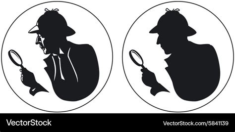 Detective silhouette Royalty Free Vector Image