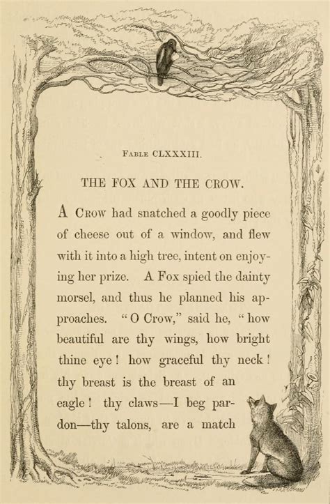 Aesop's Books: illustrated fables you can read online: The Fox and the Crow