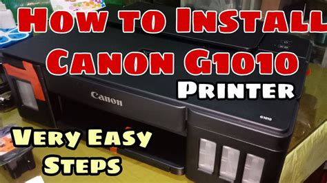 How to Install a Printer | Canon G1010 - YouTube