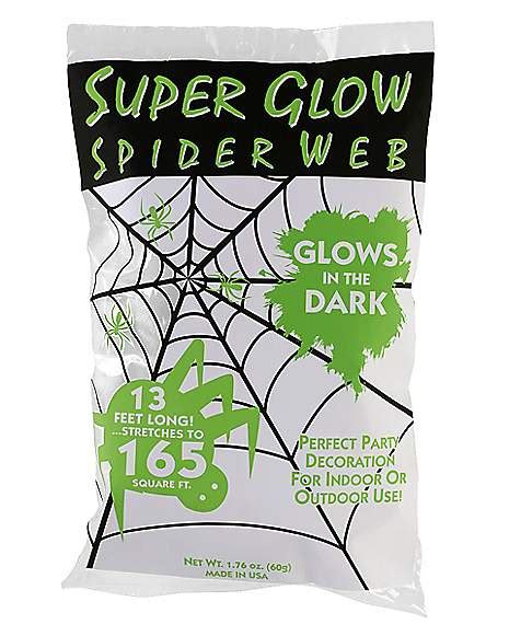 Glow in the Dark Spider Web Decoration - Spirithalloween.com