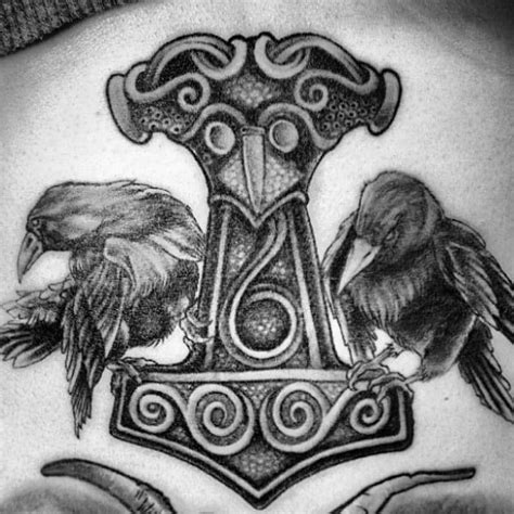 60 Odin’s Ravens Tattoo Designs For Men - Huginn and Muninn Ideas