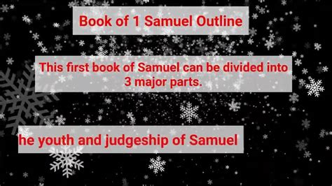 Book of 1 Samuel Outline - YouTube