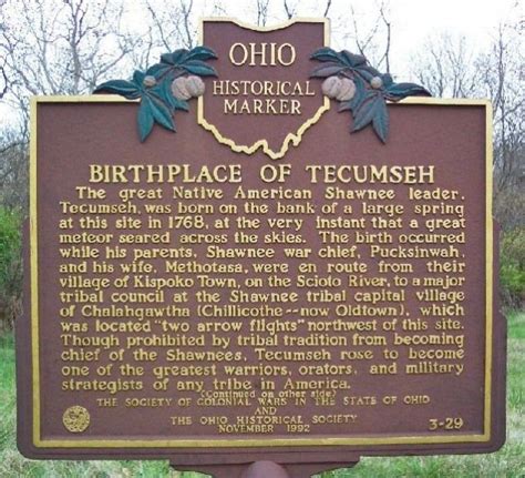 Birthplace of Tecumseh #americanhistory #american #history #photos | Ohio history, Tecumseh ...