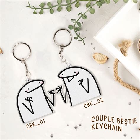 Jual GANTUNGAN KUNCI COUPLE BESTIE / KEYCHAIN AKRILIK GANCI CUSTOM COUPLE 2PCS Indonesia|Shopee ...