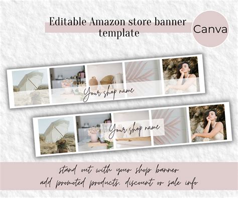 Amazon Storefront Banner Template Editable With Canva Boho - Etsy