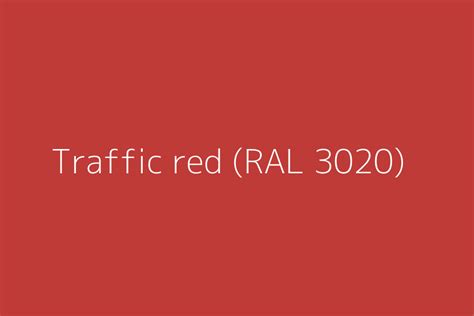 Traffic red (RAL 3020) Color HEX code