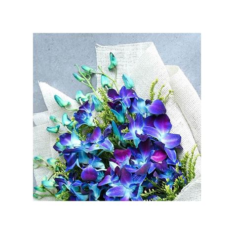 Blue Vanda Orchid Jute Fresh Bouquet Price - Buy Online at Best Price ...