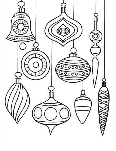 Christmas Ornaments Coloring Page