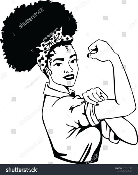 Strong Woman Vector Black Stock Vector (Royalty Free) 1355111507 | Shutterstock