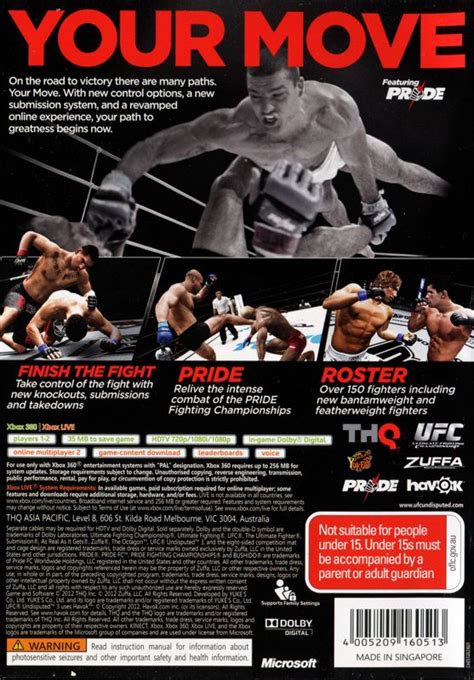 UFC Undisputed 3 (2012) box cover art - MobyGames