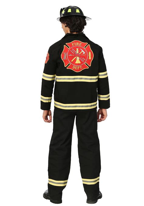 Black Uniform Firefighter Costume for Men