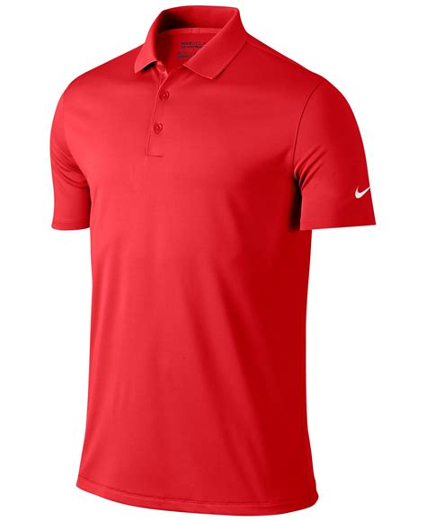 Nike Men's Victory Solid Dri-fit Golf Polo in Red for Men | Lyst