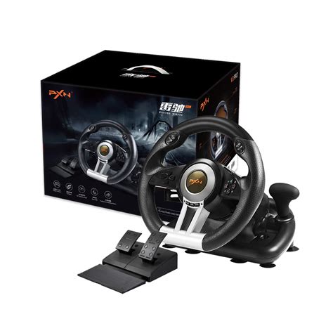 Amazon.com: PXN Racing Wheel Gaming Steering Wheel for PC, V3II 180 Degree Driving Wheel Volante ...