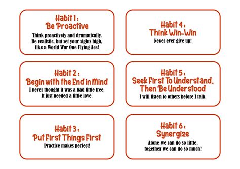 Free Printable 7 Habits Posters - Printable Form, Templates and Letter