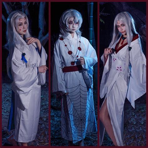 Anime Demon Slayer Cosplay Spider Rui Kimono Spider Mother Sister Costume Cosplay Kimetsu no ...