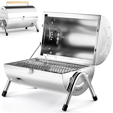 BBQ Barbecue Portable Stainless Steel Grill Foldable Table Charcoal ...