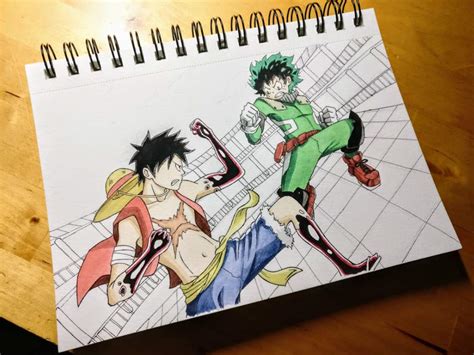 Luffy vs Deku Fanart | Anime Amino