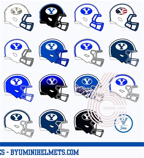 BYU Football Helmet History Poster - Etsy