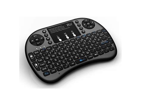 Rii i8+ Mini Bluetooth Keyboard with Touchpad & QWERTY Keyboard, Backlit Portable Wireless ...