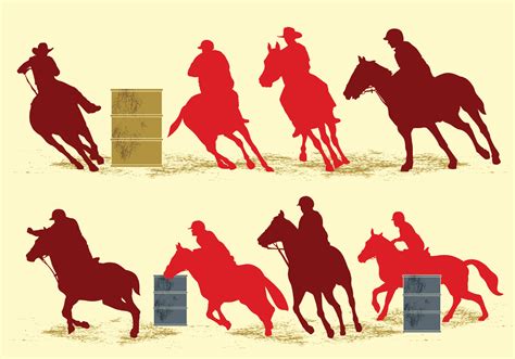 Barrel Racing Silhouette Illustration 133045 Vector Art at Vecteezy