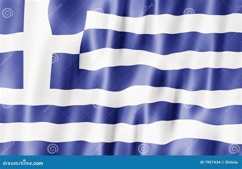 Hellenic Republic, Greece Flag Stock Illustration - Image: 7957434