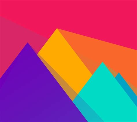 Bright colorful geometric mountains free image download