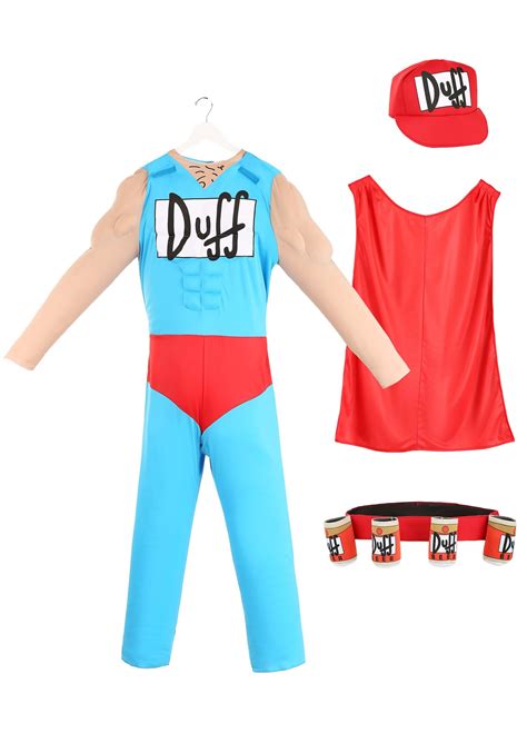 Men's Duffman Costume 1X/2X | Homer Simpson Beer| Jumpsuit