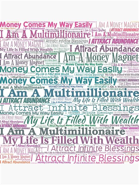 "Law of Attraction Vision Board - Colorful Wealth Multimillionaire" Poster by frankie5368 ...