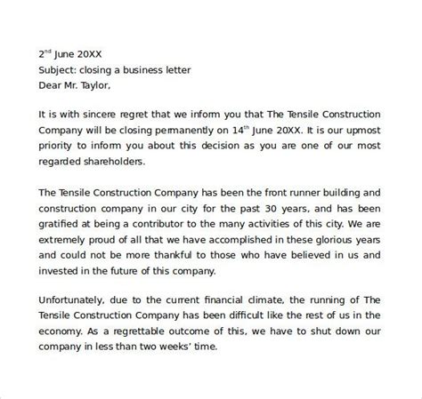 a business letter is shown in black and white