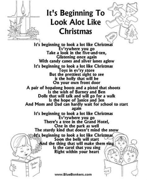 It's Beginning to Look a lot Like Christmas | Christmas songs lyrics ...